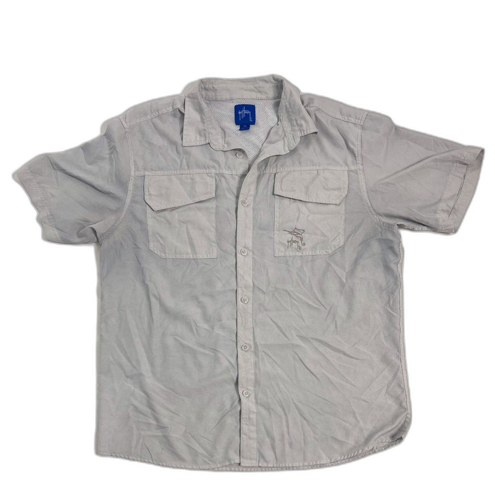 Guy Harvey Gray Performance Fishing Shirt Large